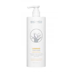 De Conditioner uit de Luxuriate collectie van Bao-Med herstelt de vochtbalans en geeft het haar weer glans