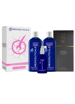 Complete verzorgingsset voor gezond haar en een stralende huid – Mediceuticals For Women Kit Normal en The Swedish Glow Marine