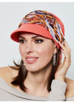 Een band om een cap in een vrolijke print