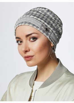 Grijze chemo muts van Gisela Mayer