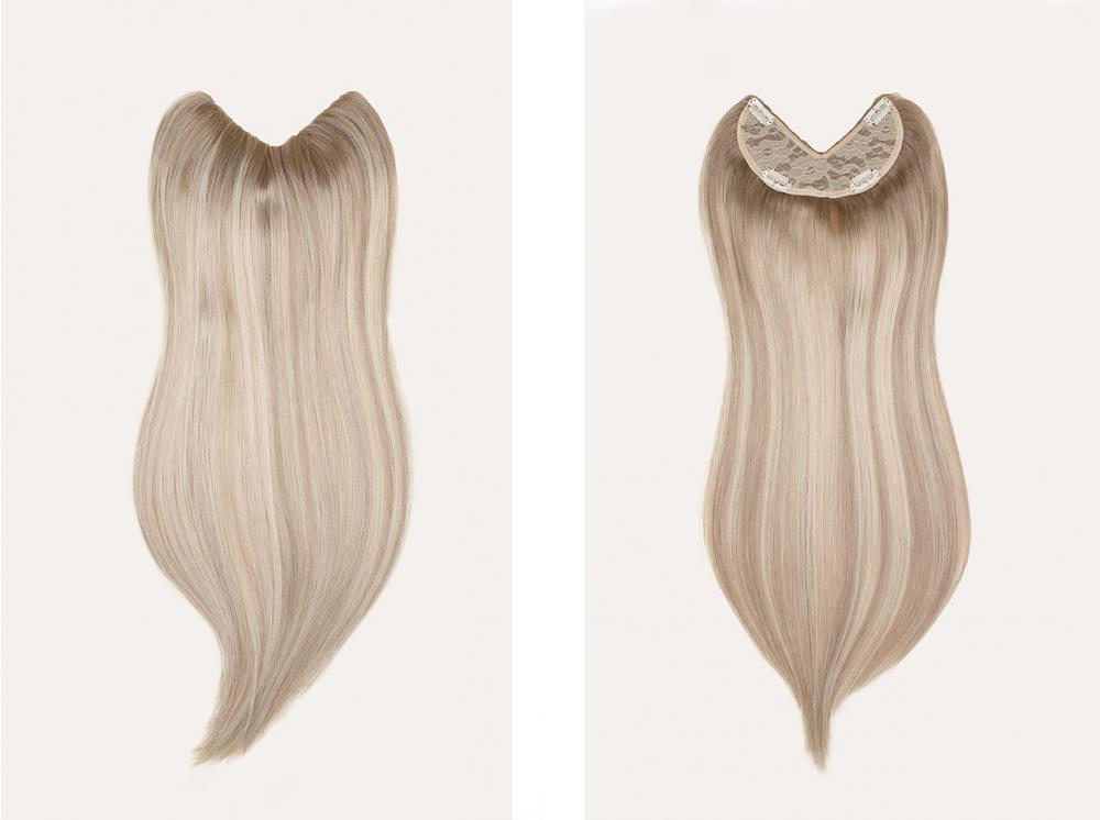 v-part haarstuk voor en achterkant v-part haarstuk voor en achterkant